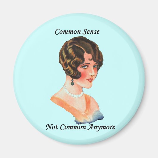 Funny Spaß Retro Frauen gesunden Menschenverstand  Magnet (Vorne)