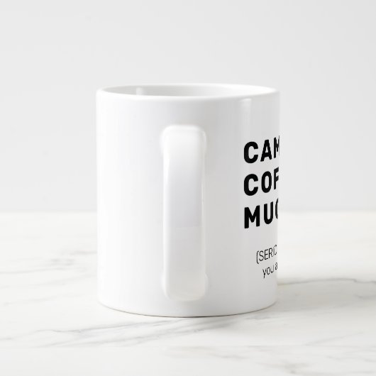 Funny Spaß Sarcasm Custom Modern Typografy Jumbo-Tasse (Rückseite)