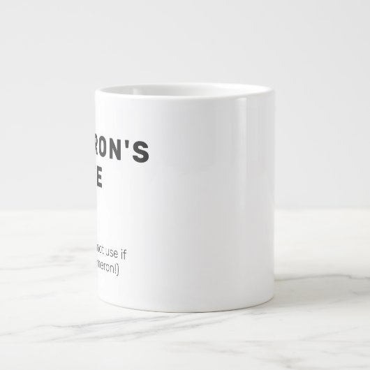 Funny Spaß Sarcasm Custom Modern Typografy Jumbo-Tasse (Vorderseite)