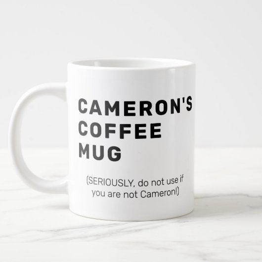 Funny Spaß Sarcasm Custom Modern Typografy Jumbo-Tasse (Links)