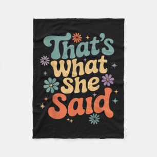 Funny Spaß Sarcastic Joke Retro Groovy Das ist was Fleecedecke