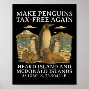 Funny Spaß Sarcastic Pinguin macht Pinguin steuerf Poster