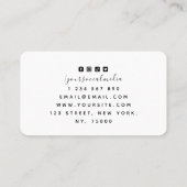 Funny Spaß Schwarz-weiß Bridge Groom Wedding Thema Visitenkarte (Rückseite)