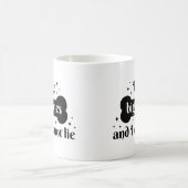 Funny Spaß spielend Bold Black Bone Letting Hund Kaffeetasse (Mittel)