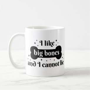 Funny Spaß spielend Bold Black Bone Letting Hund Kaffeetasse