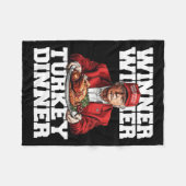 Funny Spaß Trump Gewinner Türkei Abendessen als Fleecedecke (Vorderseite (Horizontal))