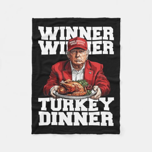 Funny Spaß Trump Gewinner Türkei Abendessen als Fleecedecke (Vorderseite)