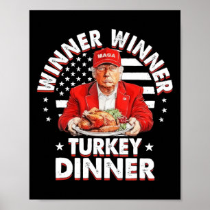 Funny Spaß Trump Gewinner Türkei Abendessen als Poster
