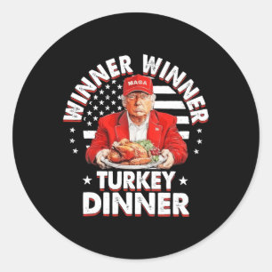 Funny Spaß Trump Gewinner Türkei Abendessen als Runder Aufkleber