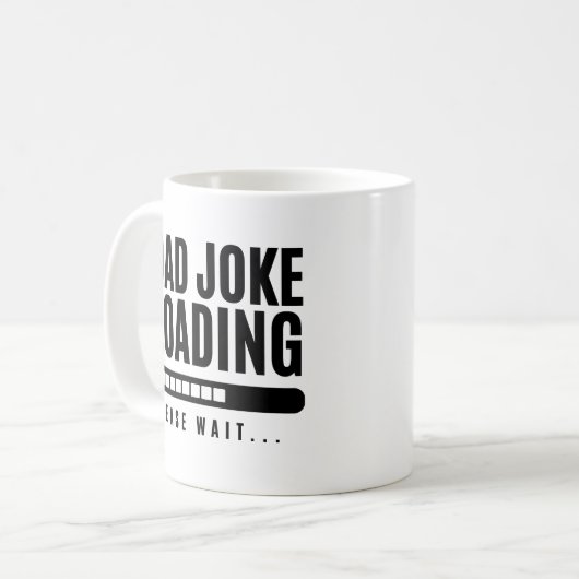 Funny Spaß Vater Joading Bitte warten Kaffeetasse (Vorderseite Links)