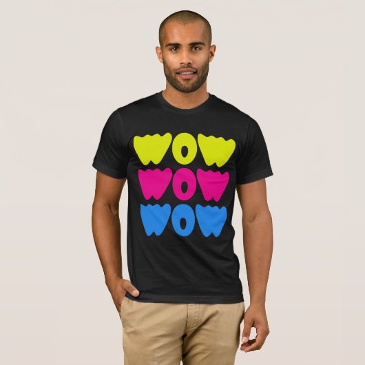 Funny Spaß WOW Sprichwort Simple Typografy Graphic T-Shirt (Vorne ganz)