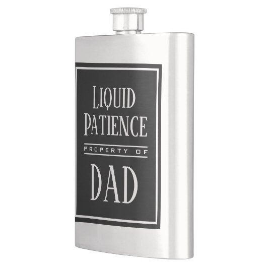 Funny Spaß Zitat Custom Modern Monogram Black Flachmann (Links)