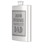 Funny Spaß Zitat Custom Modern Monogram Grau Flachmann (Links)