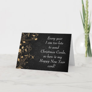 Funny Spate Christmas und Happy New Year Card Karte