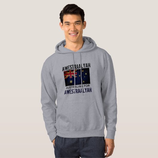 Funny Speak AUSSIE zu Me Australian Flag Hoodie (Vorne ganz)