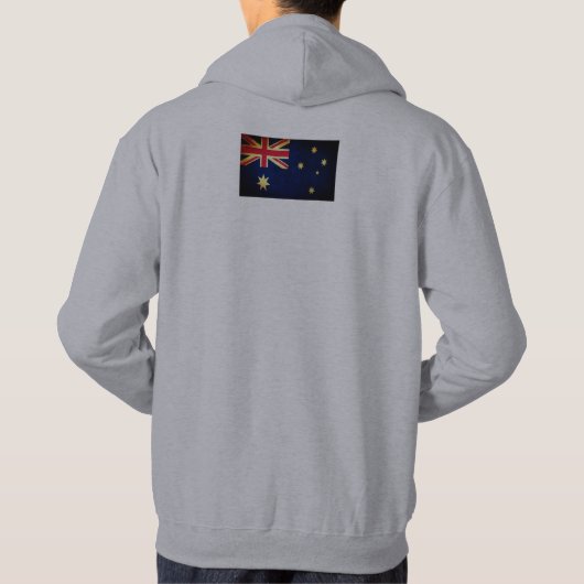 Funny Speak AUSSIE zu Me Australian Flag Hoodie (Rückseite)