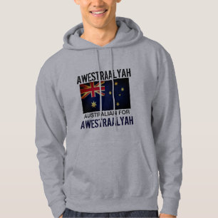 Funny Speak AUSSIE zu mir Australian Flag Hoodie