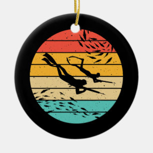 Funny Spearfishing Geschenk für Männer Frauen ta Keramik Ornament