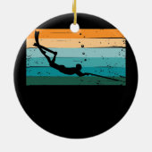 Funny Spearfishing Geschenk für Männer Frauen tauc Keramik Ornament (Hinten)