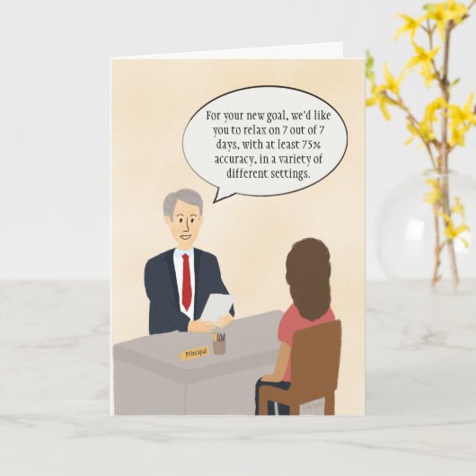 Funny Special Bildung Lehrer Wertschätzung Karte (Gelbe Blume)