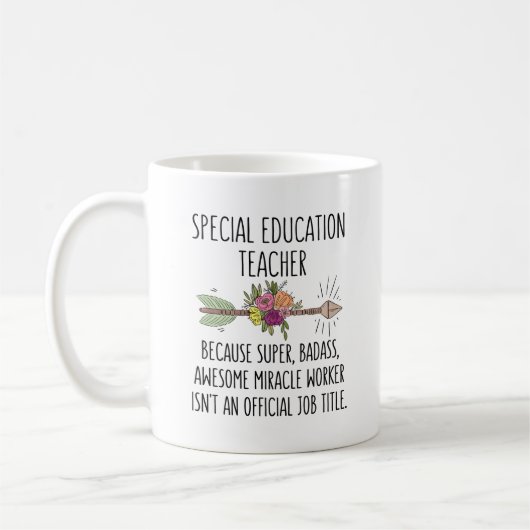 Funny Special Bildung Teacher Geschenk Idee Kaffeetasse (Links)
