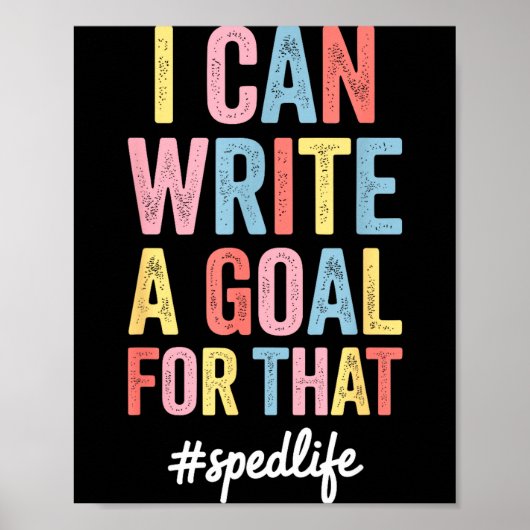 Funny Special Education Design For Men Women Sped Poster (Vorne)