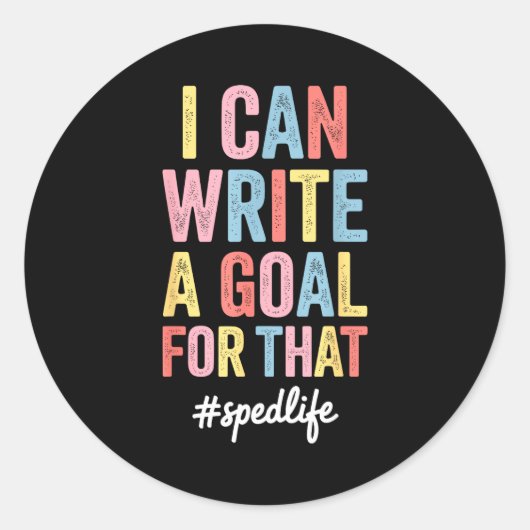 Funny Special Education Design For Men Women Sped Runder Aufkleber (Vorderseite)