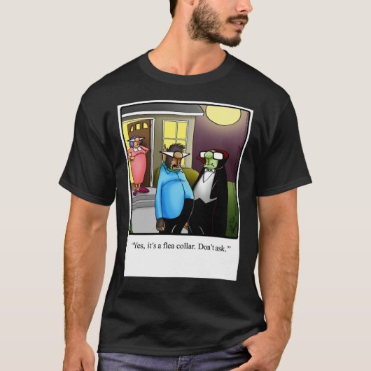 Funny Spectickles Halloween Werewolf Flea Collar H T-Shirt (Vorderseite)