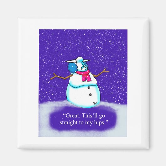 Funny Spectickles Holiday Diät Schnee Cartoon Magnet (Vorne)
