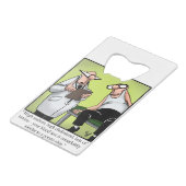 Funny Spectickles Medical Health Cartoon Spaß Geldbeutel Flaschenöffner (Rückseite Schrägansicht)