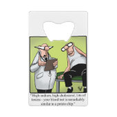 Funny Spectickles Medical Health Cartoon Spaß Geldbeutel Flaschenöffner (Rückseite)