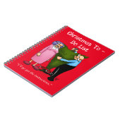 Funny Spectickles Weihnachtsbesucher Cartoon Notizblock (Linke Seite)