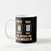 Funny Sped Teacher Special Education First Coffee Kaffeetasse (Links)