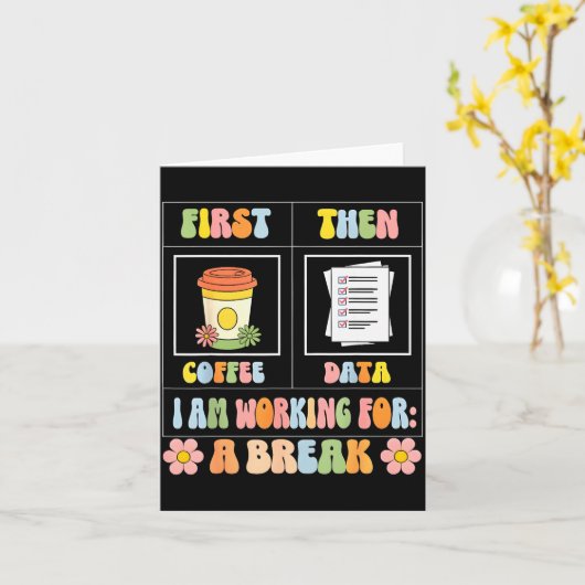 Funny Sped Teacher Special Education First Coffee Karte (Gelbe Blume)