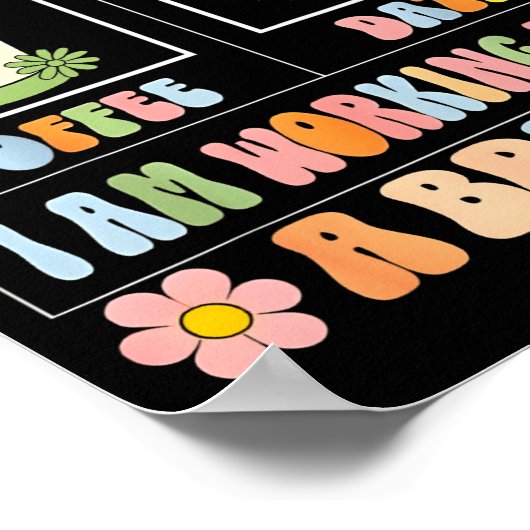 Funny Sped Teacher Special Education First Coffee Poster (Ecke)