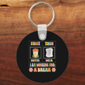 Funny Sped Teacher Special Education First Coffee Schlüsselanhänger (Vorderseite)