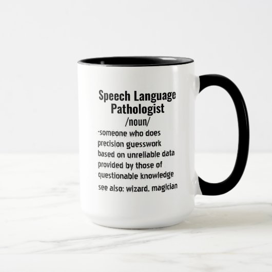 Funny Speech Language Pathologe Definition Geschen Tasse (Rechts)