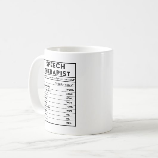 Funny Speech Therapist Kaffeetasse (Vorderseite Links)