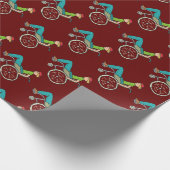 Funny Speedy Rollstuhlbenutzer Geschenkpapier (Ecke)