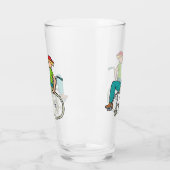 Funny Speedy Rollstuhlbenutzer Glas (Links)
