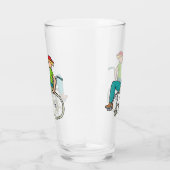 Funny Speedy Rollstuhlbenutzer Glas (Rechts)