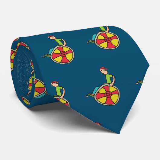 Funny Speedy Rollstuhlbenutzer Krawatte (Gerollt)