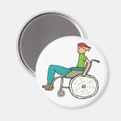 Funny Speedy Rollstuhlbenutzer Magnet (Vorderseite/Rückseite)