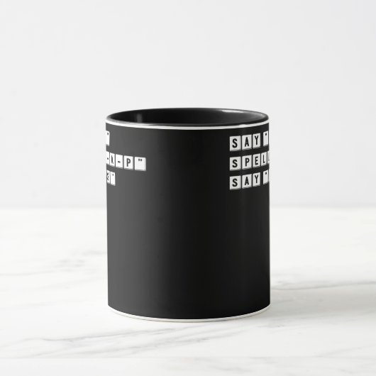 Funny Spelling Prank Say EYE Spell MAP Say NESS Tasse (Zentrum)