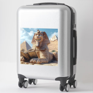 Funny Sphinx Statue Lesen antikes Buch in Ägypten Aufkleber