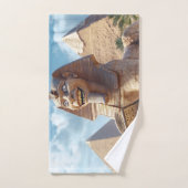 Funny Sphinx Statue Lesen antikes Buch in Ägypten Handtuch (Handtuch)