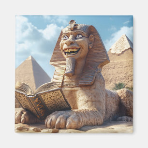 Funny Sphinx Statue Lesen antikes Buch in Ägypten Magnet