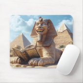 Funny Sphinx Statue Lesen antikes Buch in Ägypten Mousepad (Mit Mouse)