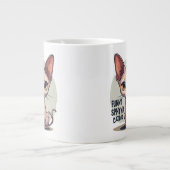 Funny Sphynx Cat Dad Cartoon Art Jumbo-Tasse (Vorderseite)