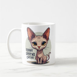 Funny Sphynx Cat Dad Cartoon Art Kaffeetasse